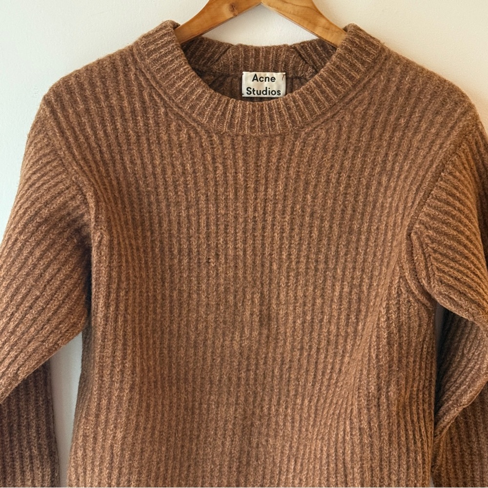 Acne Studios Camel Ribbed Sweater - Picture 3 of 6